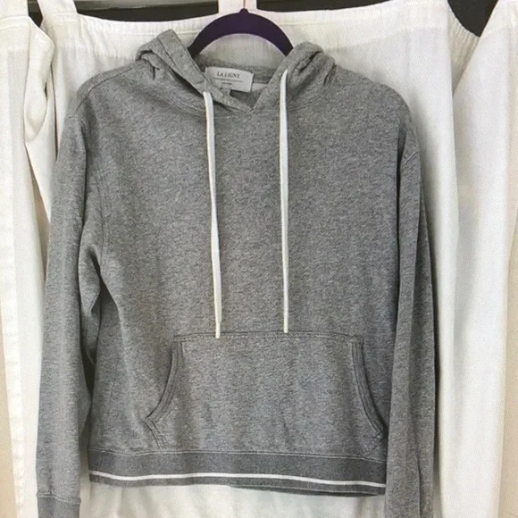 La Hearts Heather Gray Women's Hoodie Sweater - Picture 1 of 8